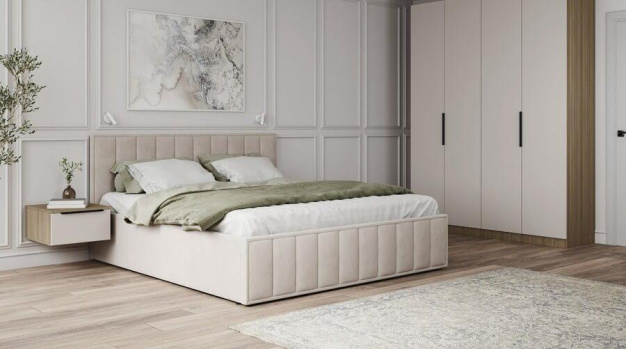 Мягкая кровать ЛАНА цвет на выбор 160х200