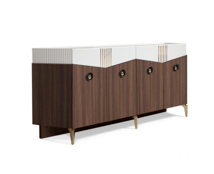 Комод МРОЯ орех/слоновая кость 2м