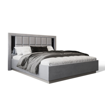 Кровать ЗАМИРА серый 180х200