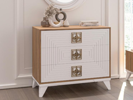 Комод МАЛЕ блэквуд/белый