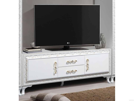ТВ тумба ДАНА белый/золото