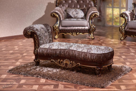 Оттоманка ПАРАДИЗ Левая орех/золото