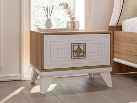 Тумба прикроватная МАЛЕ блэквуд/белый