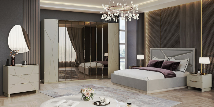 Спальня ЛЕЙЛА  ярко серый