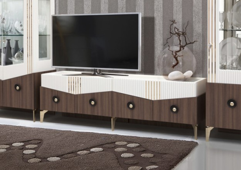 ТВ тумба МРОЯ орех/слоновая кость