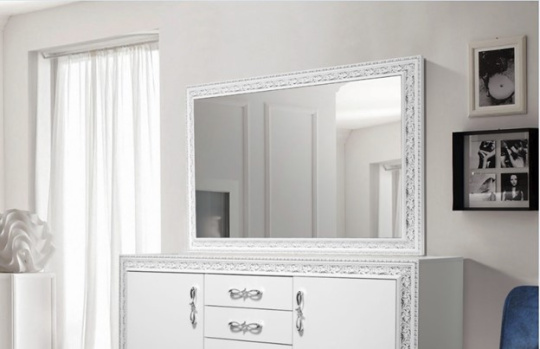 Зеркало ДАНА белый/серебро