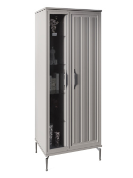 Витрина высокая 2-х дв. ЗАМИРА серый