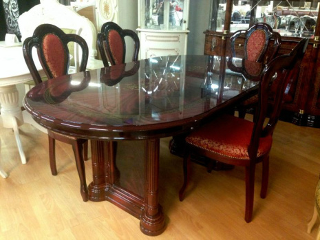 Стол РОЗА могано/глянец 1,8м