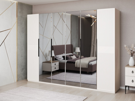 Шкаф 6-ти дв. СТЕЛЛА белый