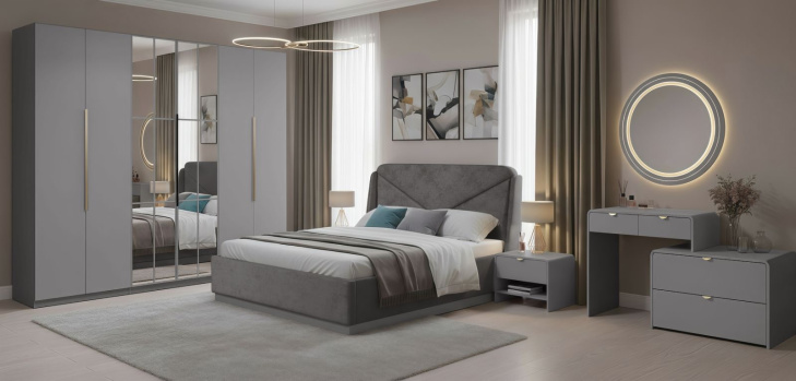 Спальня МИЛЕНА 6С серый