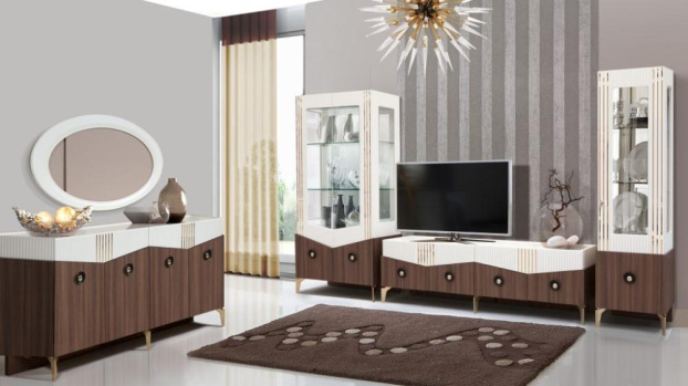 Гостиная МРОЯ орех/слоновая кость