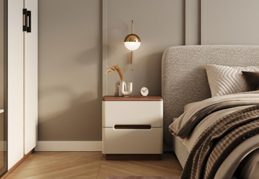 Тумба прикроватная МИРЕЛЛА дуб крафт/кашемир