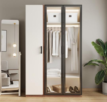 Шкаф 2-х дв. МИРЕЛЛА (со стеклом и подсветкой) кашемир