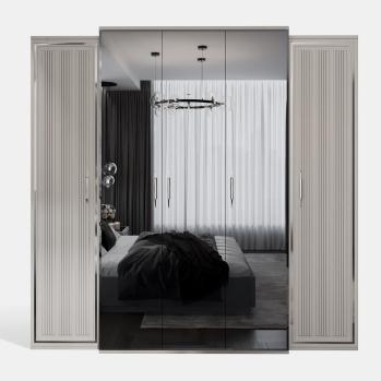 Шкаф 5-ти дв. ЗАМИРА серый